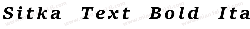 Sitka Text Bold Italic字体转换